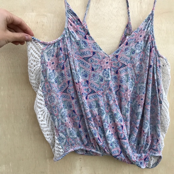 Free People Miles Away Paisley Lace Cutout Tank - Picture 4 of 8